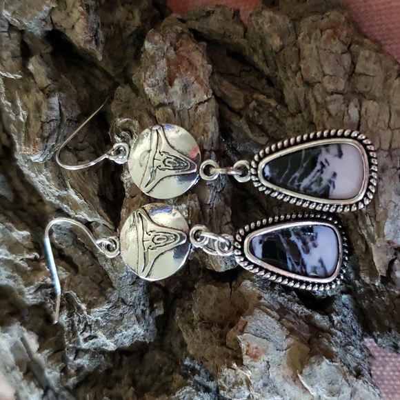 Steer Head Earrings. Longhorn Bull Head Cow Head. Cowgirl Vaquera Western Rodeo - Picture 6 of 8